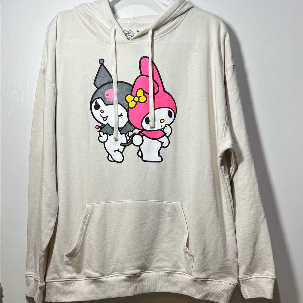 Sanrio Kuromi & My Melody Cream Sweatshirt Hoodie - XL